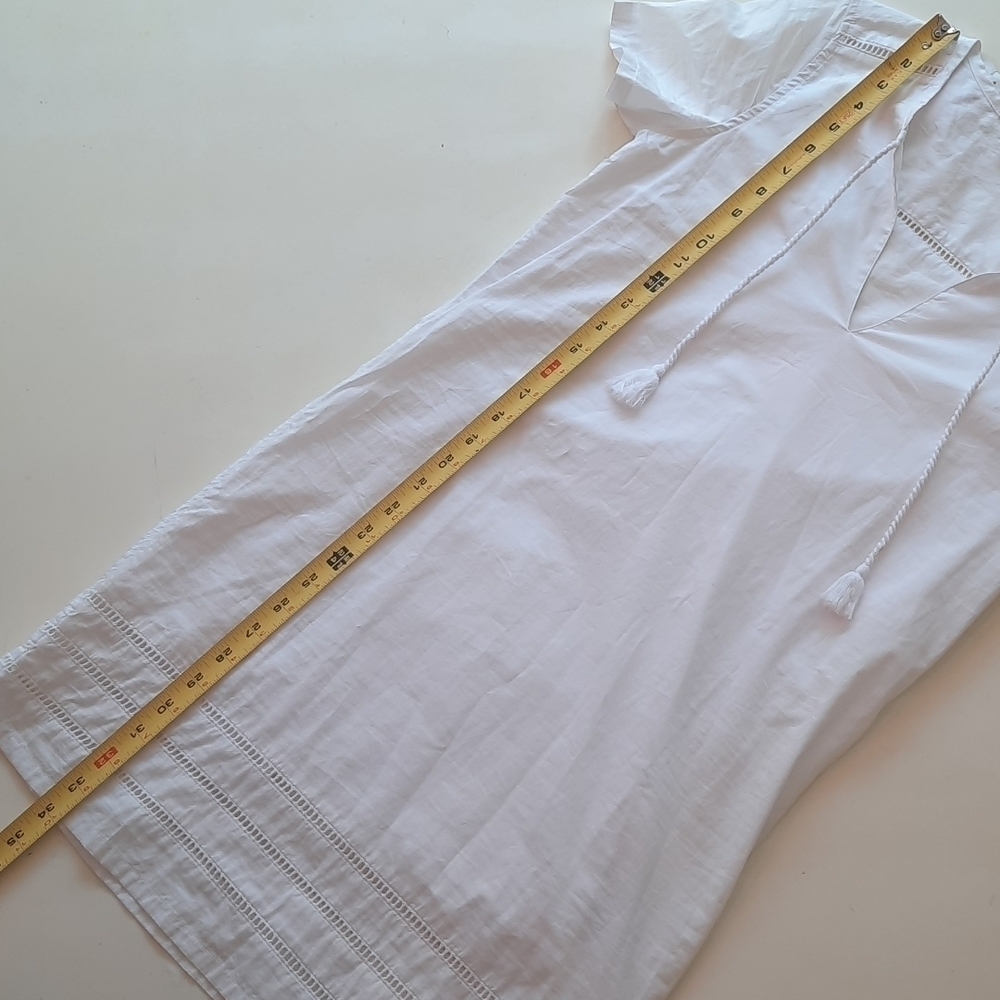 AG Adriano Goldschmied Poppy Tee Dress True White V Neck - Picture 13 of 13